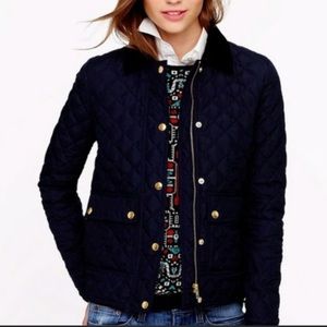 J. Crew quilted down filled light jacket size L